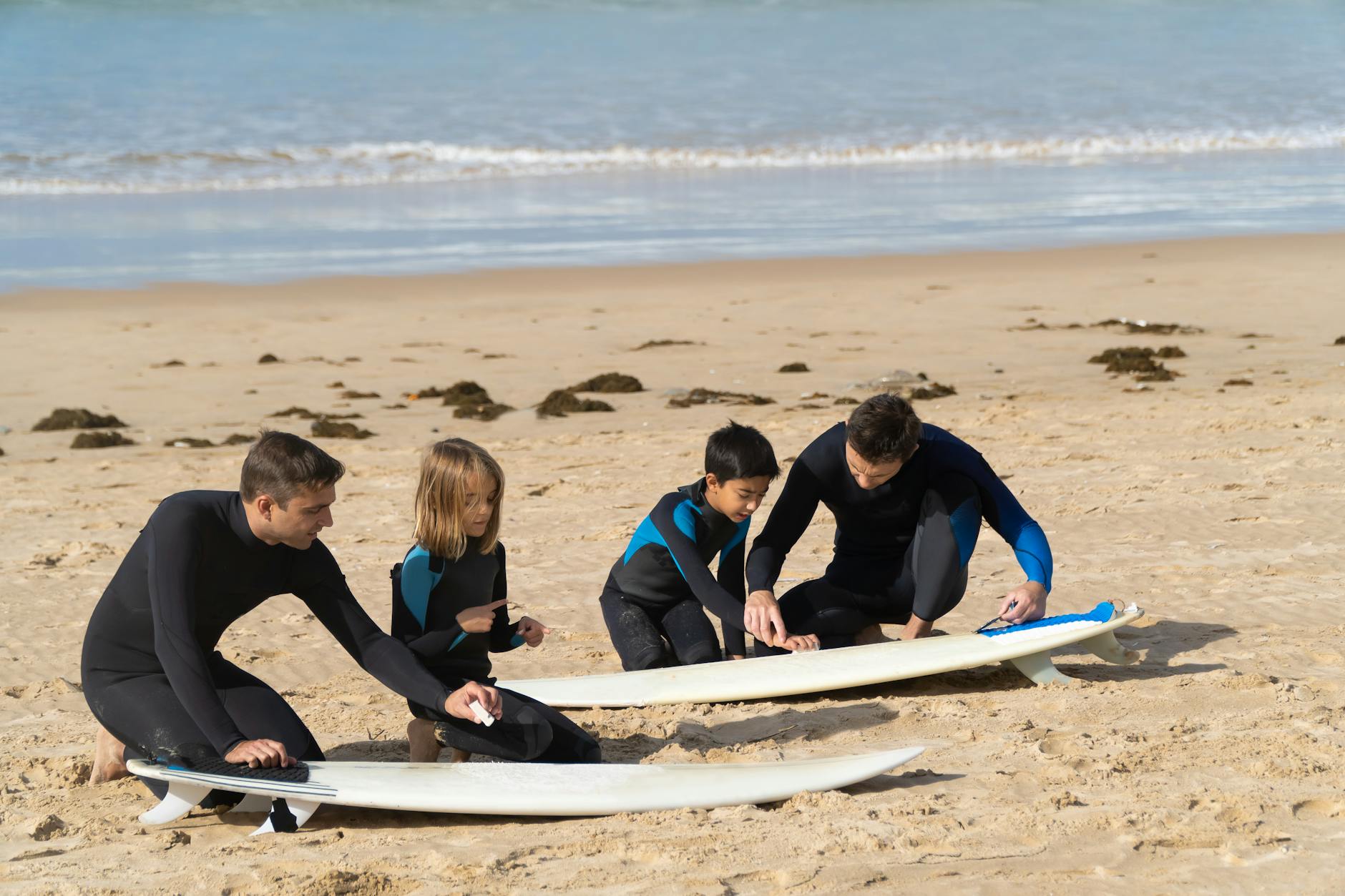 Family holidays Cornwall surfing lessons on the coast