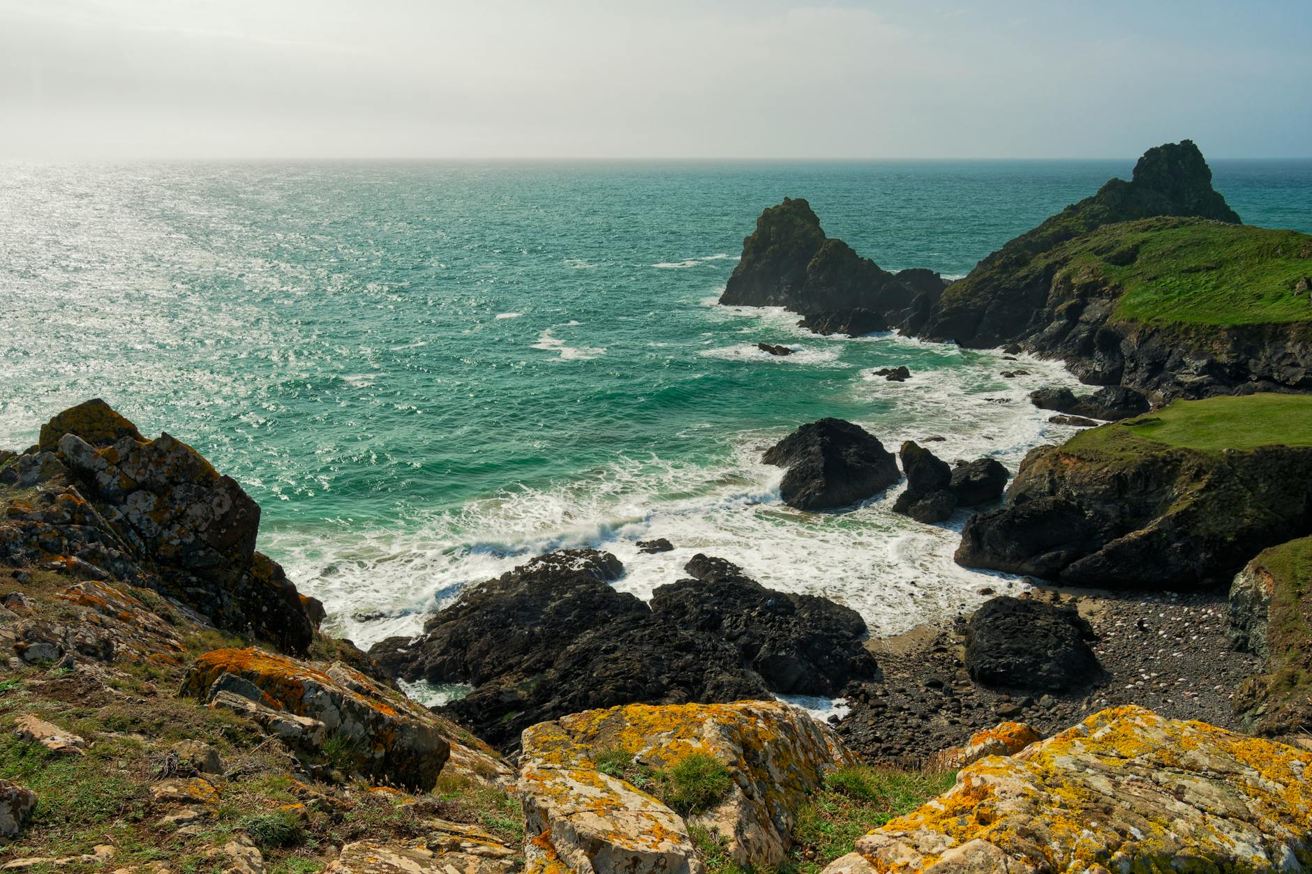Dramatic rocky cove on the Cornwall smugglers coast