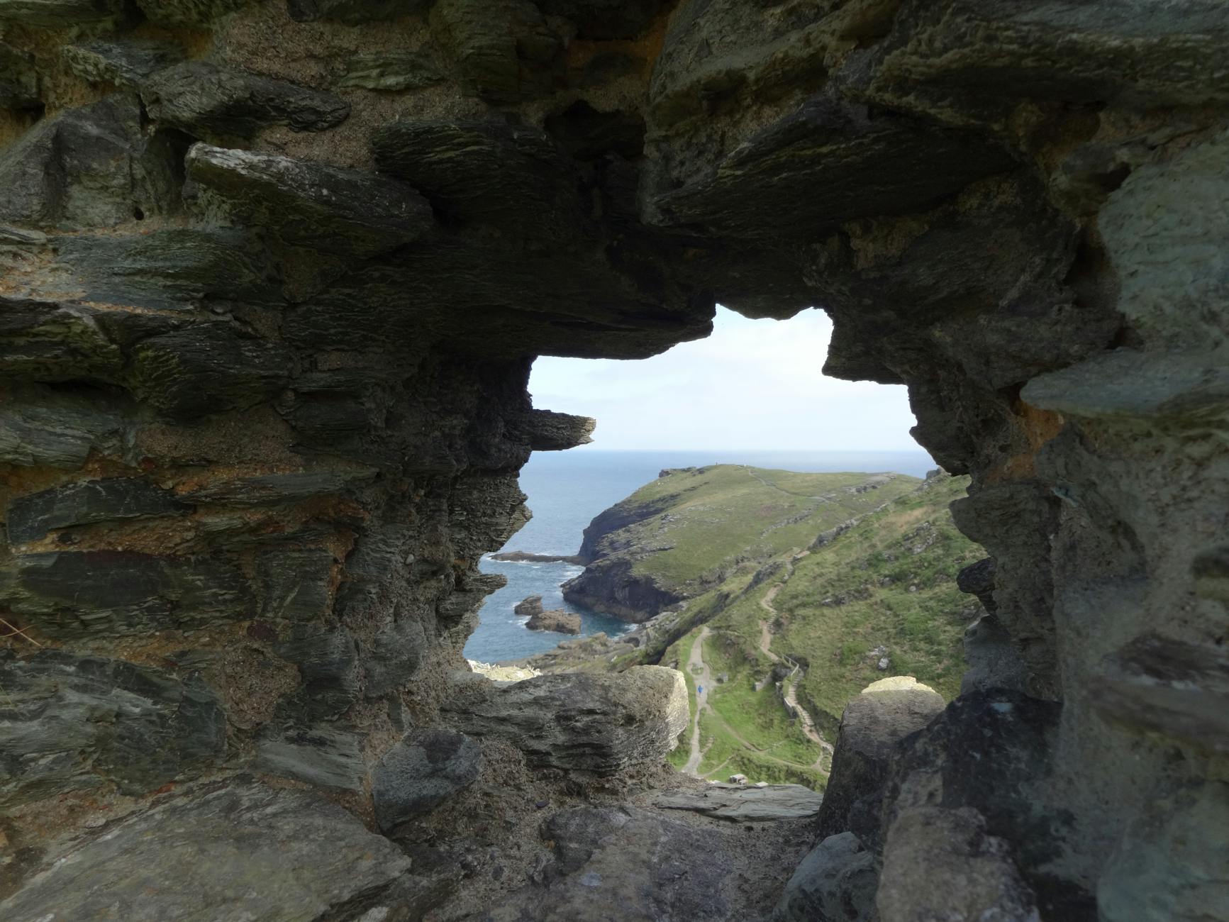 Tintagel Castle ruins on the dramatic Cornwall cliff