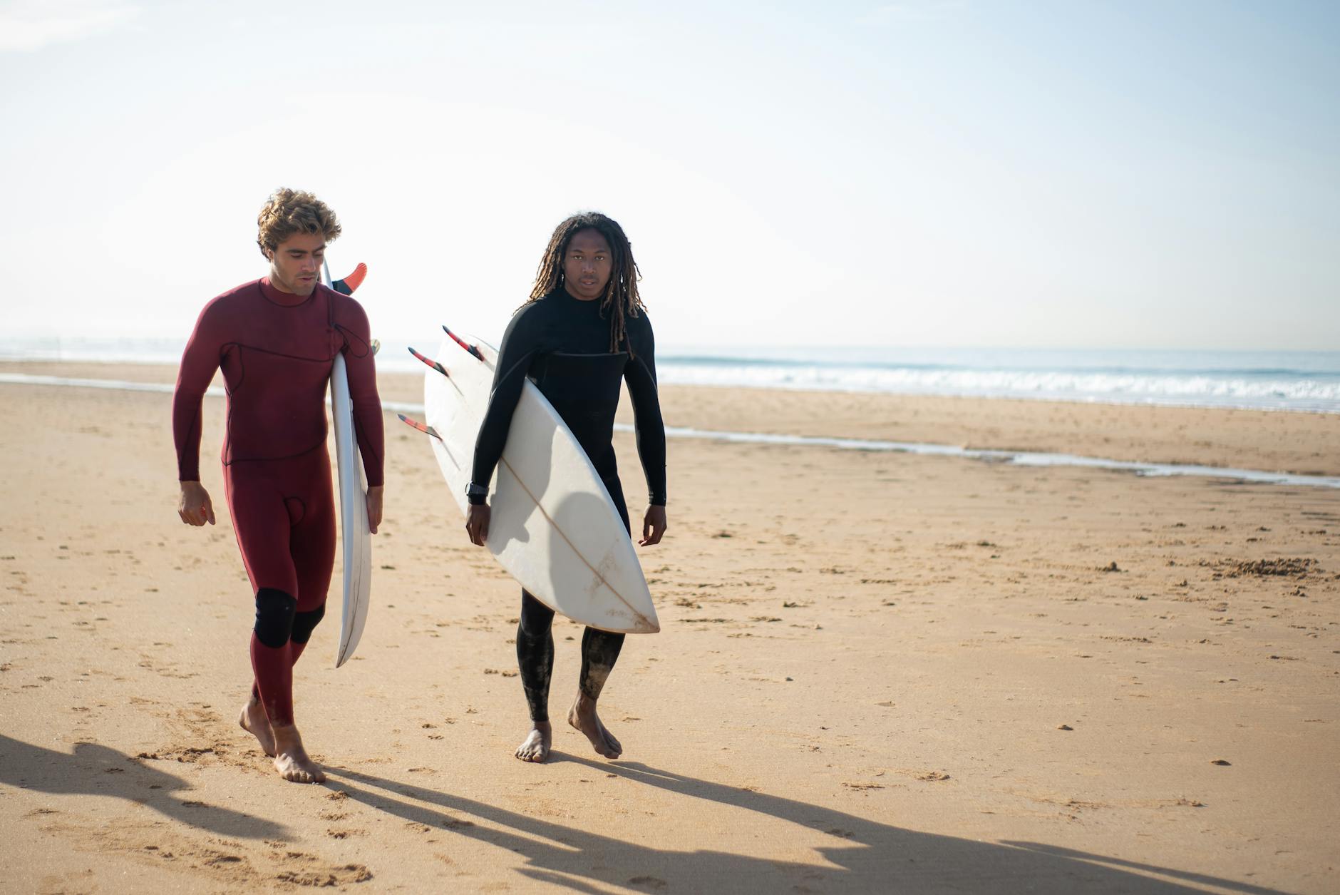 Surfing Cornwall equipment - surfboards and wetsuits ready for the waves