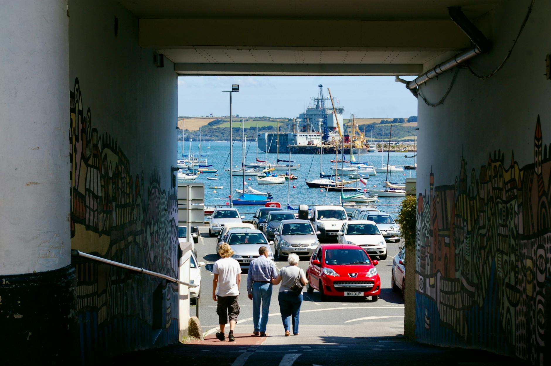 Falmouth harbour and marina in Cornwall