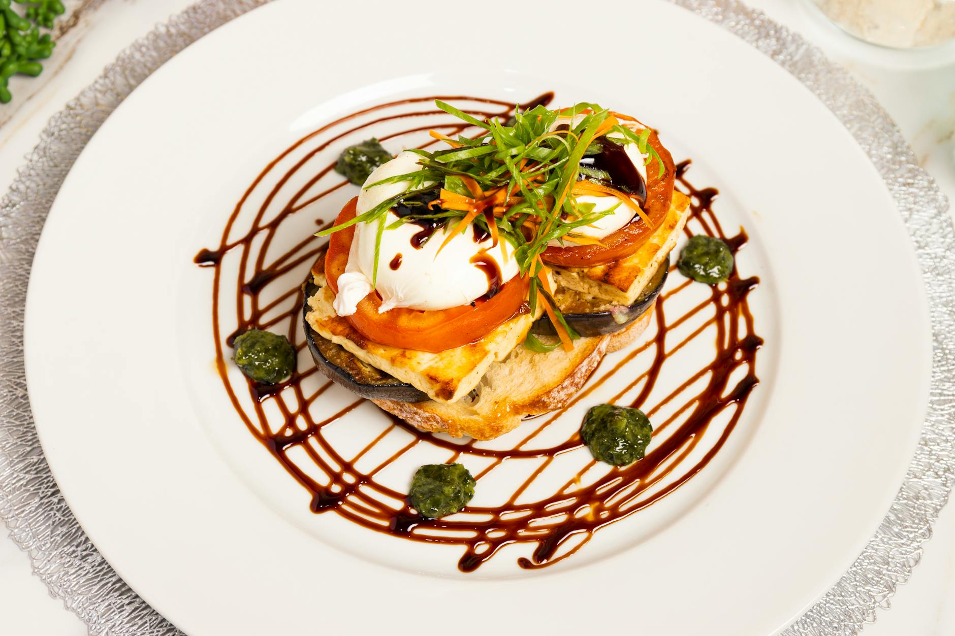 Beautifully presented gourmet breakfast at a luxury B&B