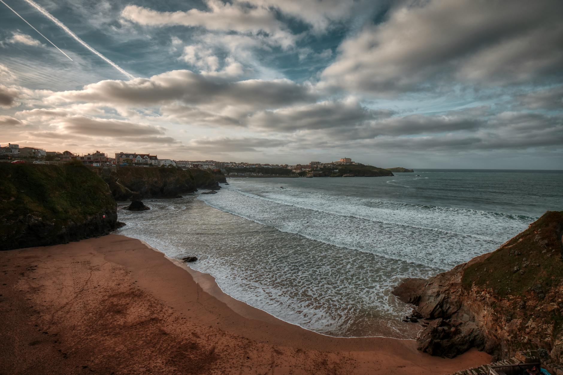 Newquay harbour and town centre Cornwall