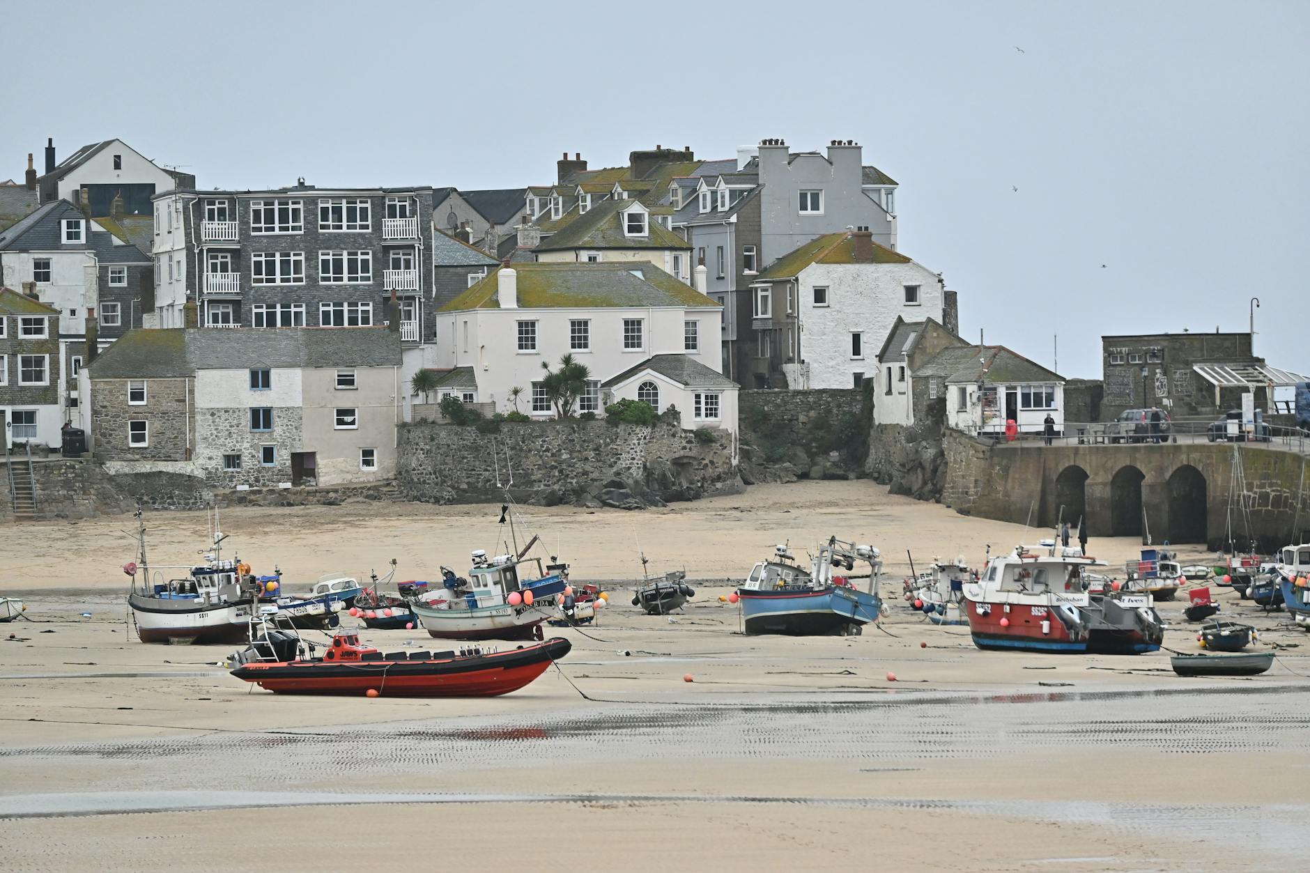 Scenic view of St Ives harbour in Cornwall