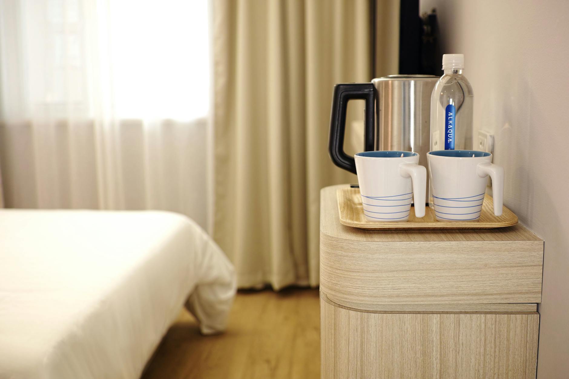 Welcome tea and coffee tray provided in your Cornwall B&B room