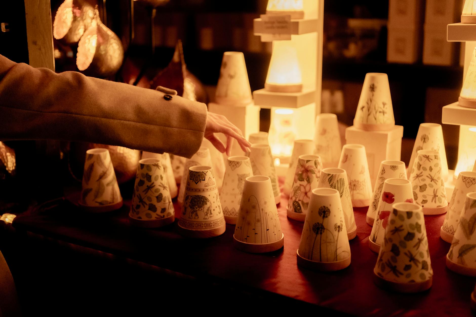 Cornwall food festivals - Christmas market lights harbour evening