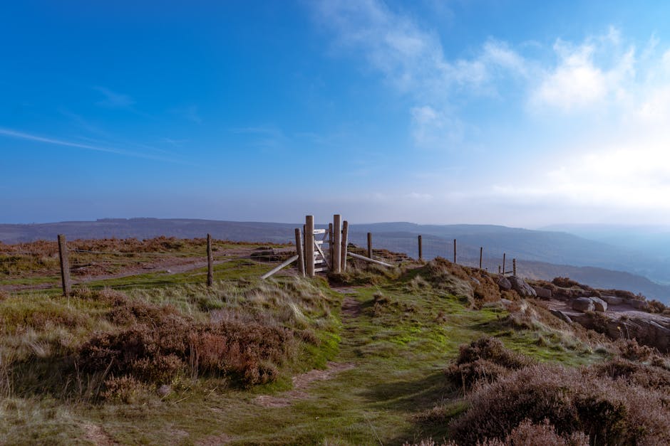 Cornwall hillside landscape on Bodmin Moor walking route
