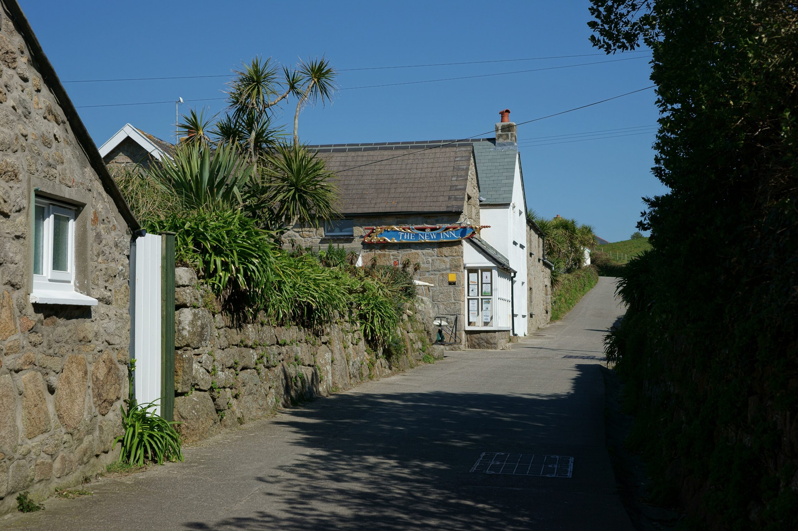 The New Inn, Tresco's only hotel, on a quiet lane on the island